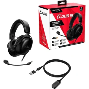 Гарнiтура HyperX Cloud III 3.5mm/USB-A/USB-C Black, 727A8AA UA