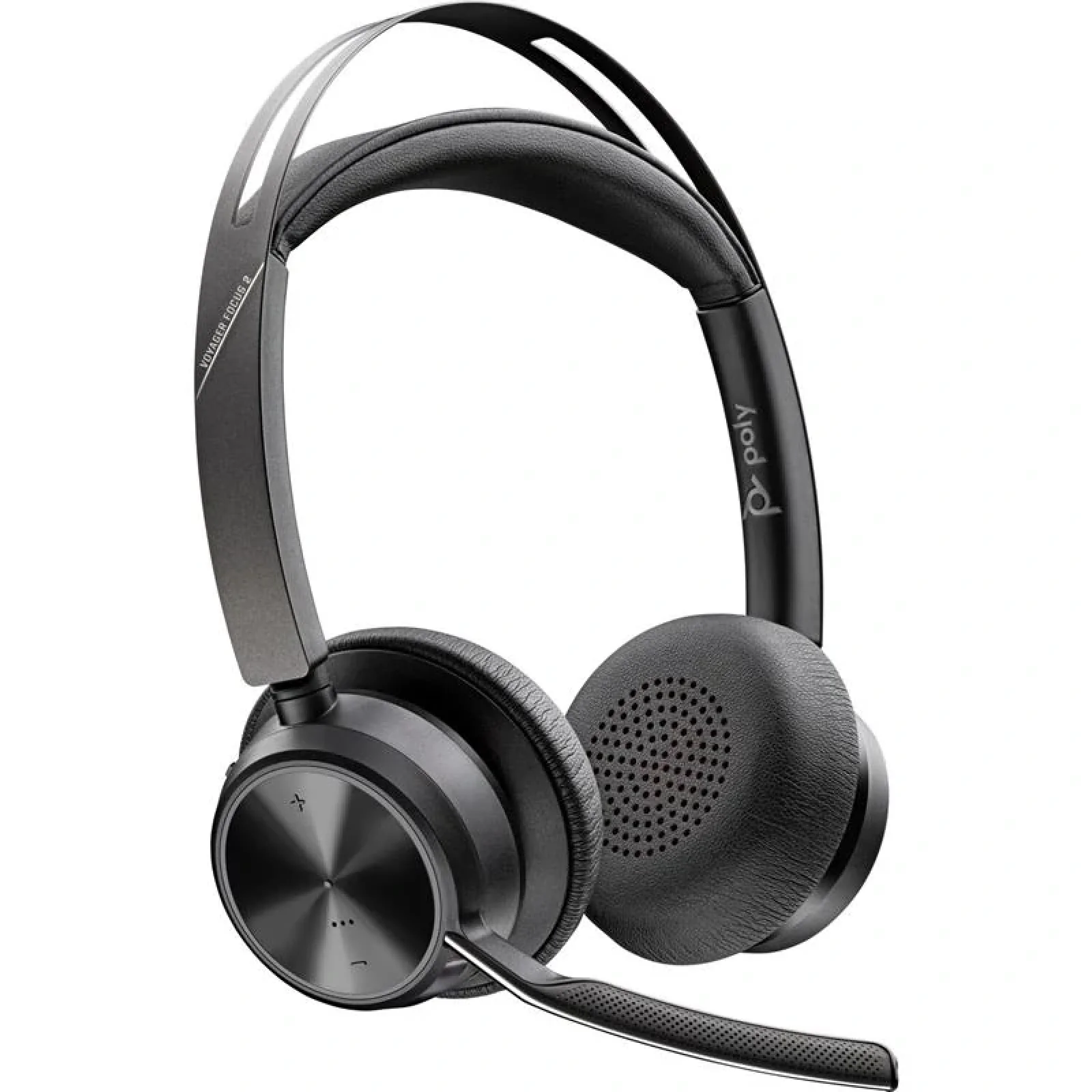 Гарнітура комп'ютерна стерео On-ear Poly Voyager Focus 2, USB-A, Bluetooth, всеспрямований, ANC, Acoustic fence, чорний, 76U46AA UA