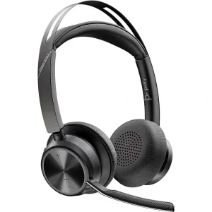 Гарнітура комп'ютерна стерео On-ear Poly Voyager Focus 2, USB-A, Bluetooth, всеспрямований, ANC, Acoustic fence, чорний, 76U46AA UA