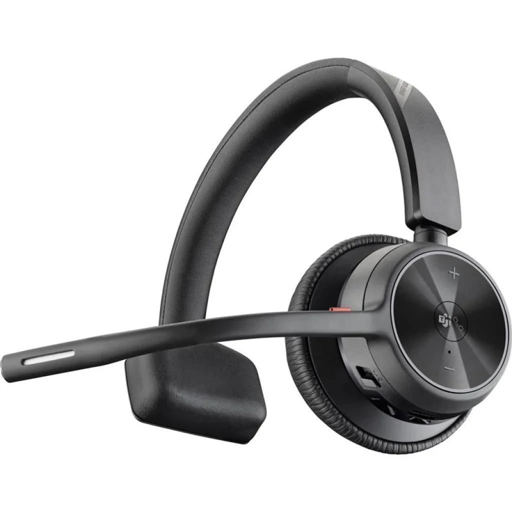 Гарнітура комп'ютерна моно On-ear Poly Voyager 4310-M з адаптером BT700, USB-A, Bluetooth, всеспрямований, Acoustic fence, сертифікат Microsoft Teams, чорний, 77Y91AA UA