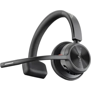 Гарнітура комп'ютерна моно On-ear Poly Voyager 4310-M з адаптером BT700, USB-A, Bluetooth, всеспрямований, Acoustic fence, сертифікат Microsoft Teams, чорний, 77Y91AA UA