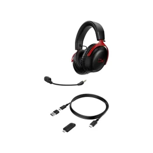 Гарнiтура HyperX Cloud III WL USB-A/USB-C Black/Red, 77Z46AA UA