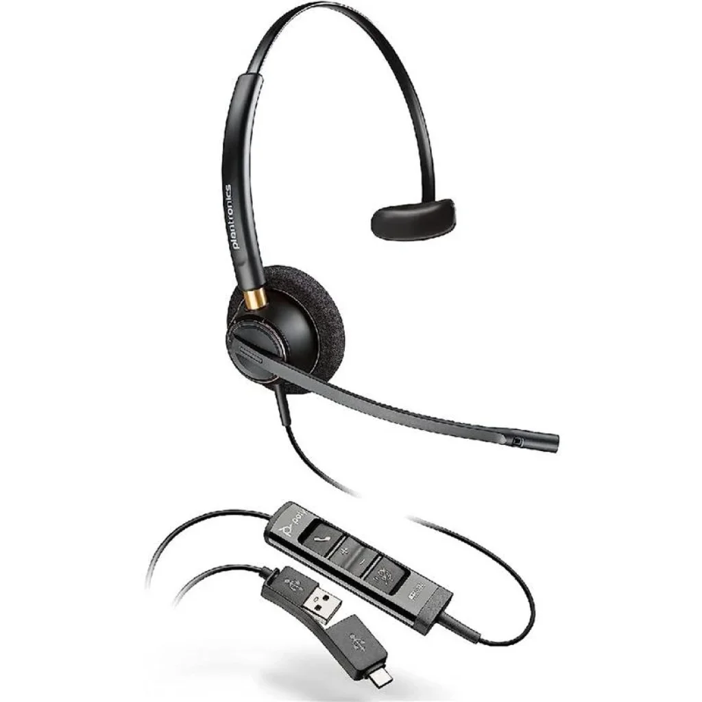 Гарнітура комп'ютерна моно On-ear Poly EncorePro 515-M, USB-A, всеспрямований, чорний, 783R1AA UA