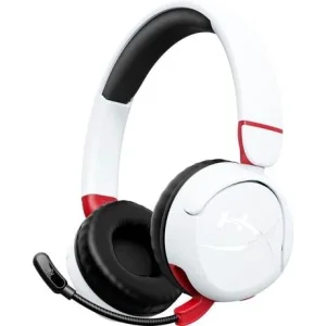 Гарнітура ігрова HyperX Cloud Mini, mini-jack/BT, 1.2м, білий-червоний, 7G8F2AA UA
