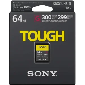 Карта пам'яті Sony SDXC 64GB C10 UHS-II U3 V90 R300/W299MB/s Tough, SF64TG UA