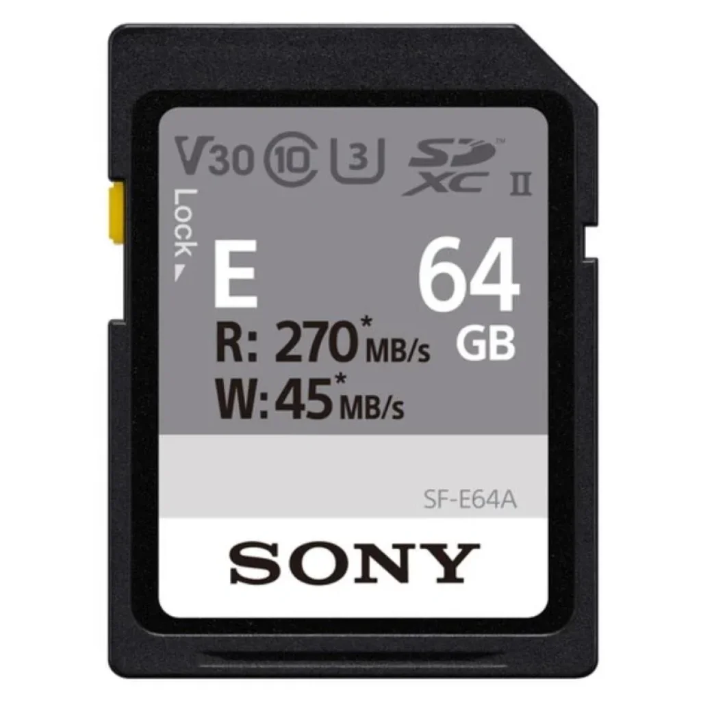Карта пам'яті Sony SDXC 64GB C10 UHS-II U3 V30 R270/W45MB/s Entry, SFE64A.ET4 UA