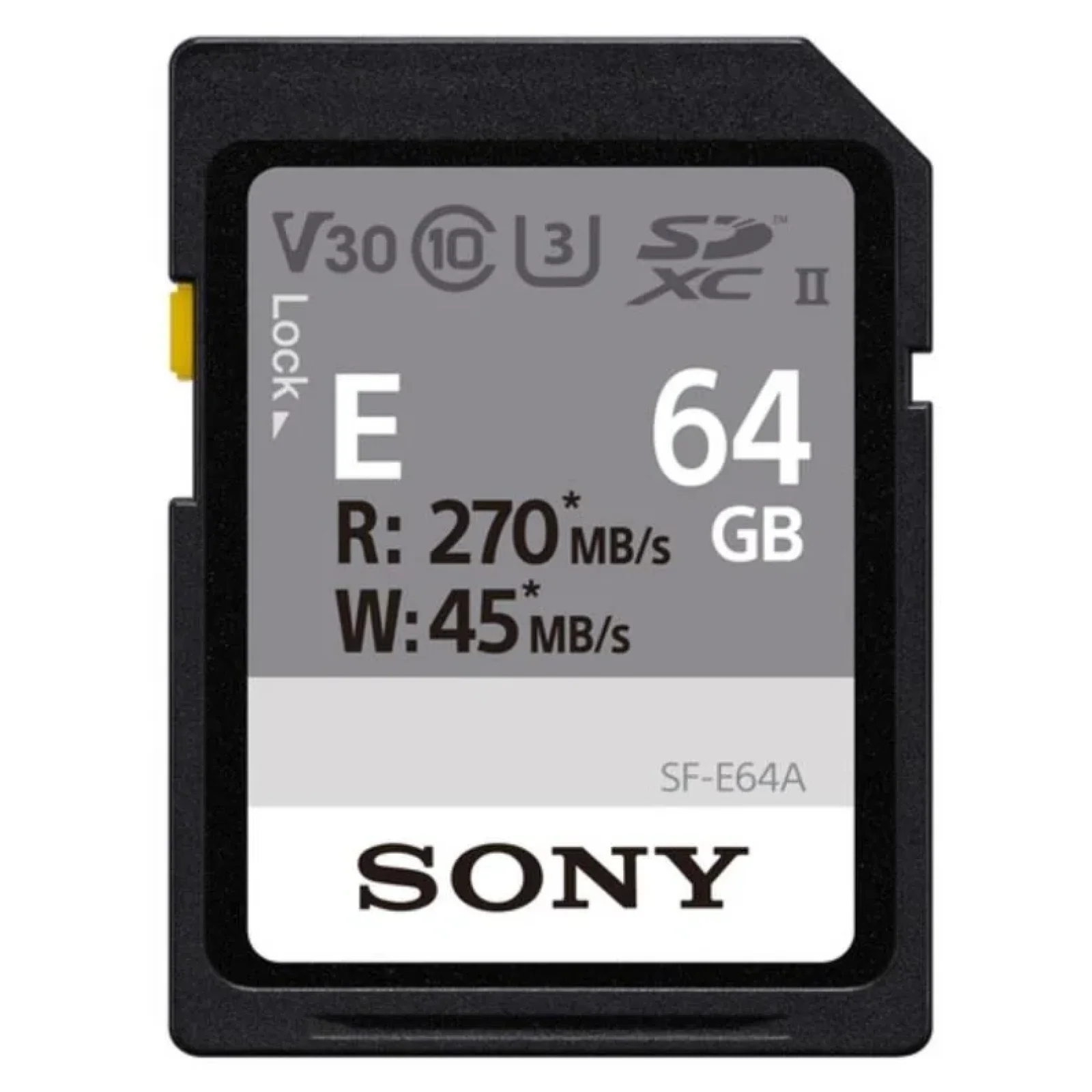 Карта пам'яті Sony SDXC 64GB C10 UHS-II U3 V30 R270/W45MB/s Entry, SFE64A.ET4 UA