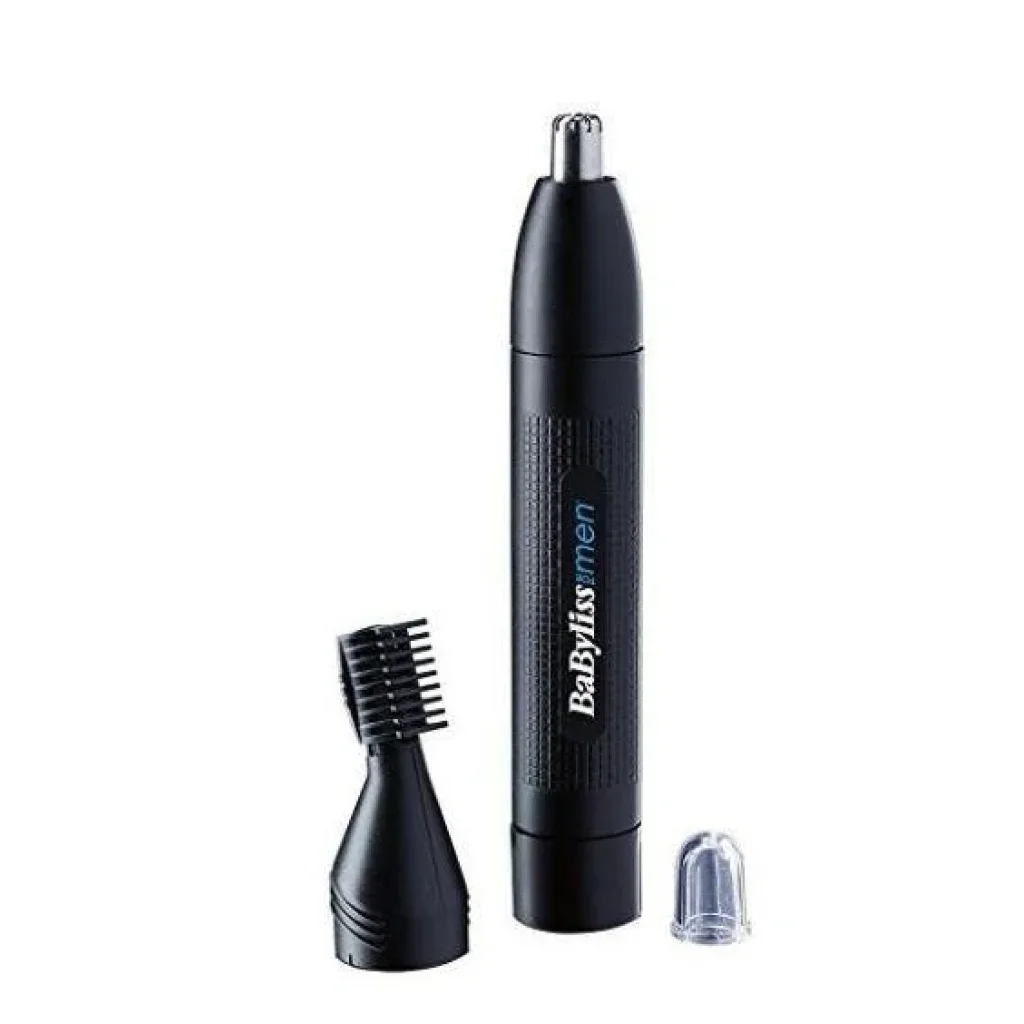 Тример для стрижки волосся в носі та вухах Babyliss E652E 2 насадки чорний UA