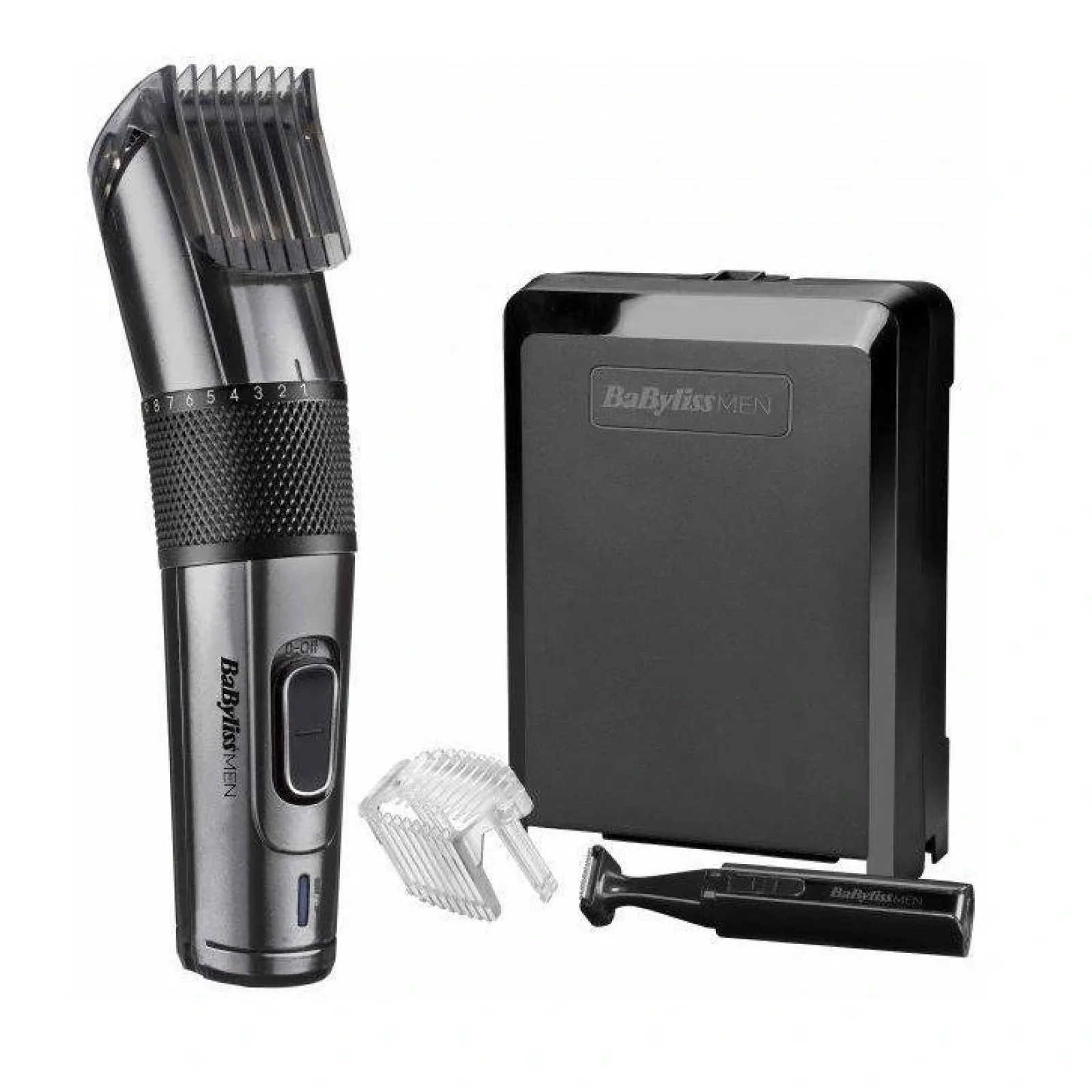 Машинка для стрижки волосся Babyliss 2 насадки міні тример футляр чорний E978E UA