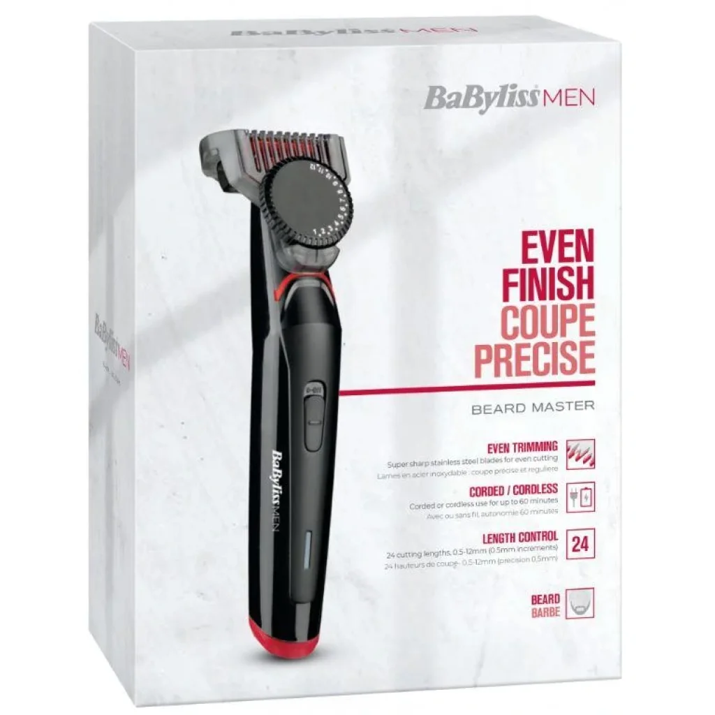 Тример для стрижки бороди Babyliss T861E 1 насадка чорний UA