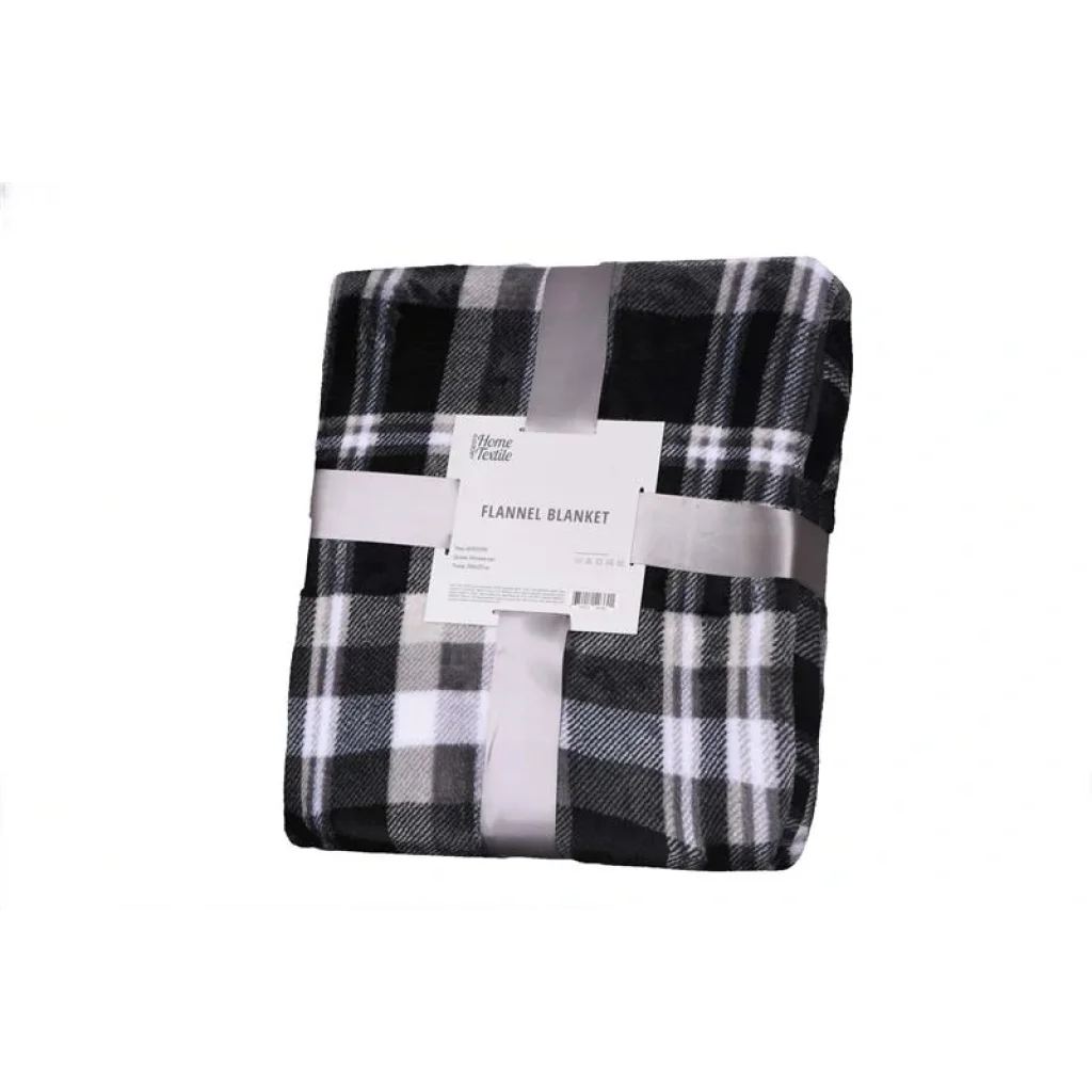 Плед Ardesto Flannel, 200х220см, 100% поліестер, клітинка сіра, ART0102PB UA