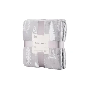 Плед Ardesto Flannel, 160х200 см, 100% поліестер, ялинки, ART0110PB UA