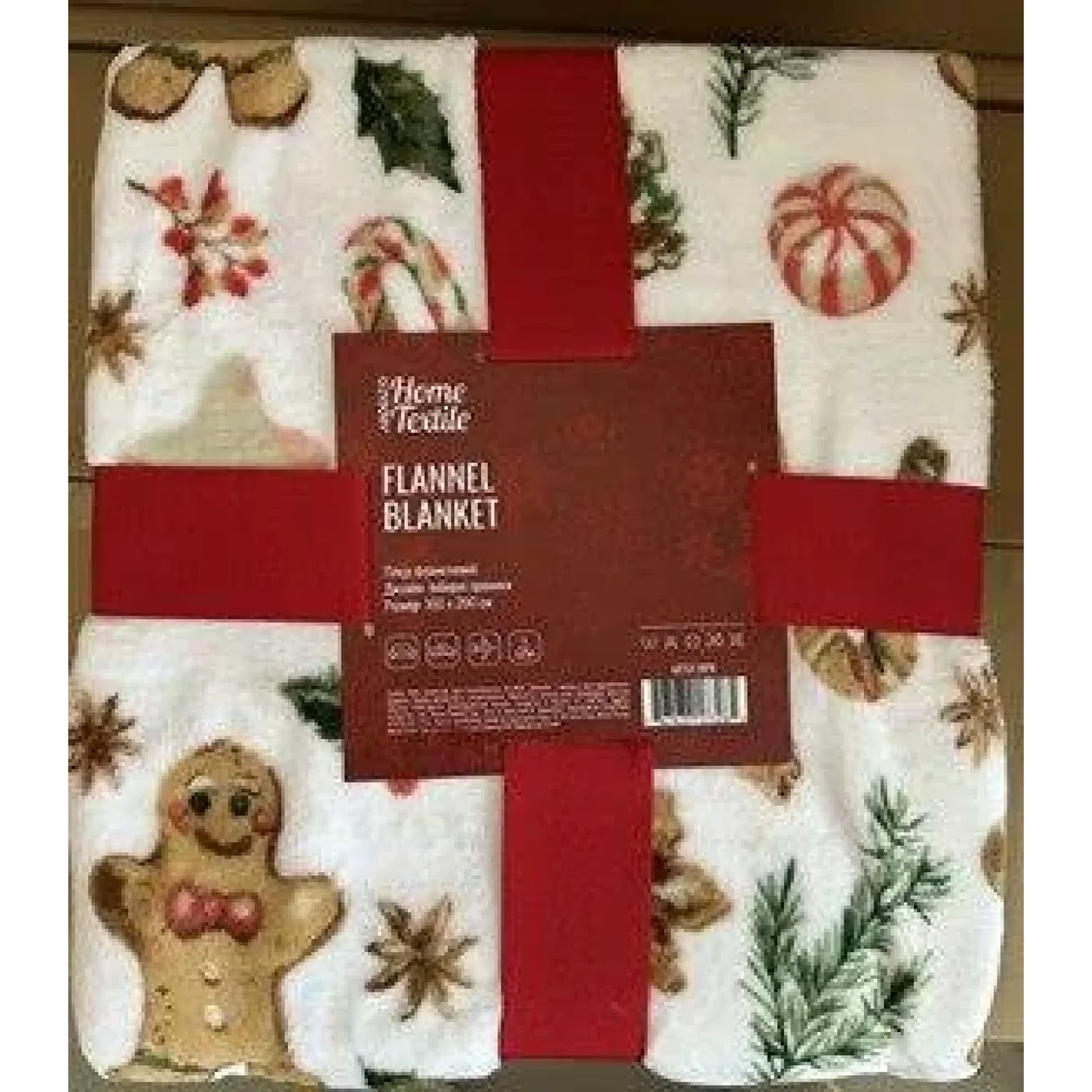 Плед Ardesto Flannel 160х200см, 100% поліестер, імбирні пряники, ART0118PB UA