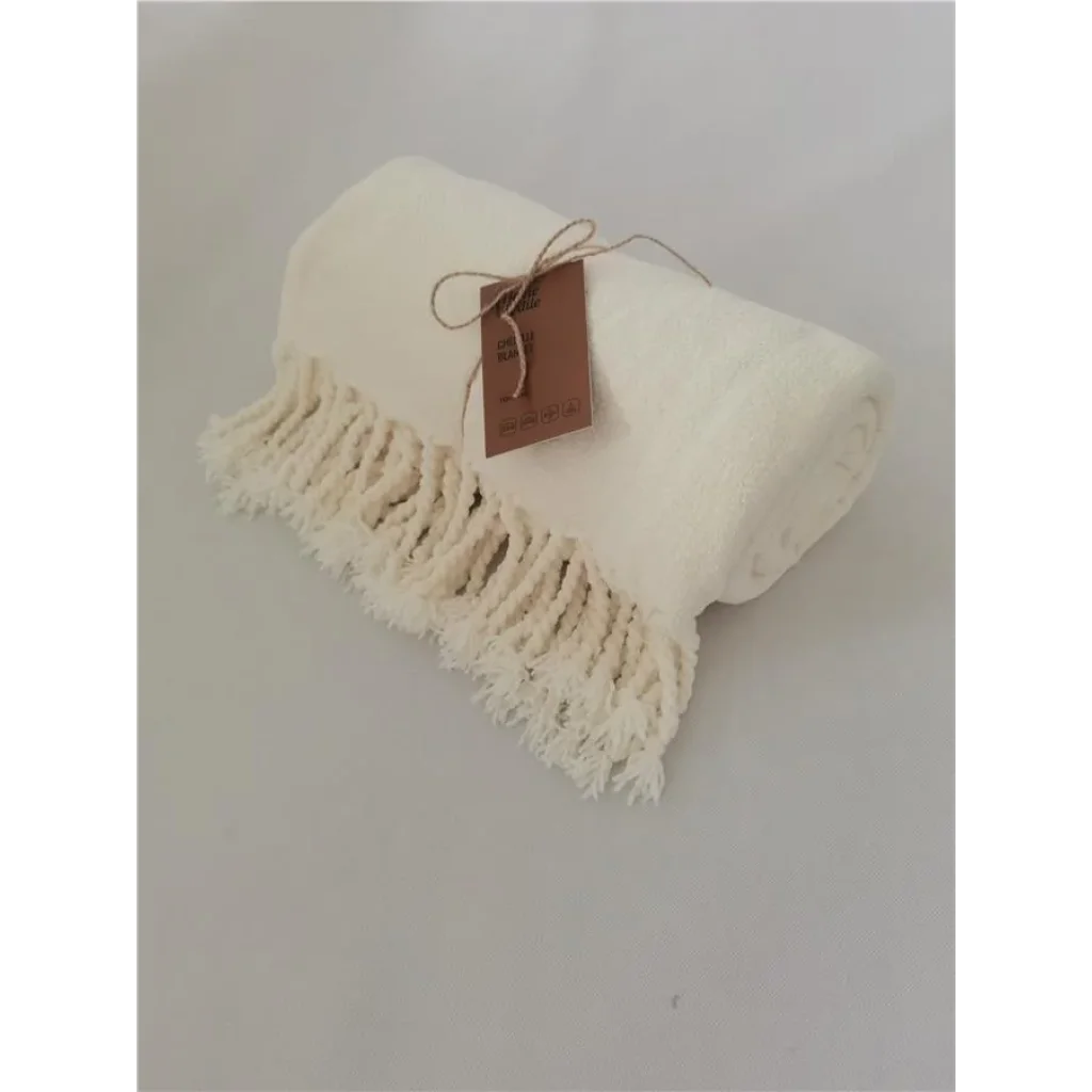 Плед Ardesto Chenille 140х190см, 100% поліестер, айворі, ART0202CH UA