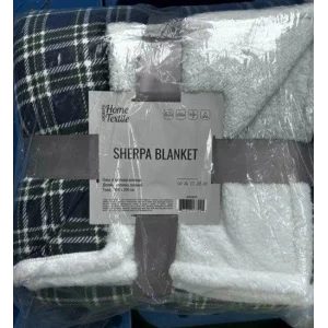 Плед Ardesto Sherpa 160х200см, 100% поліестер, клітинка, зелений, ART0202SH UA