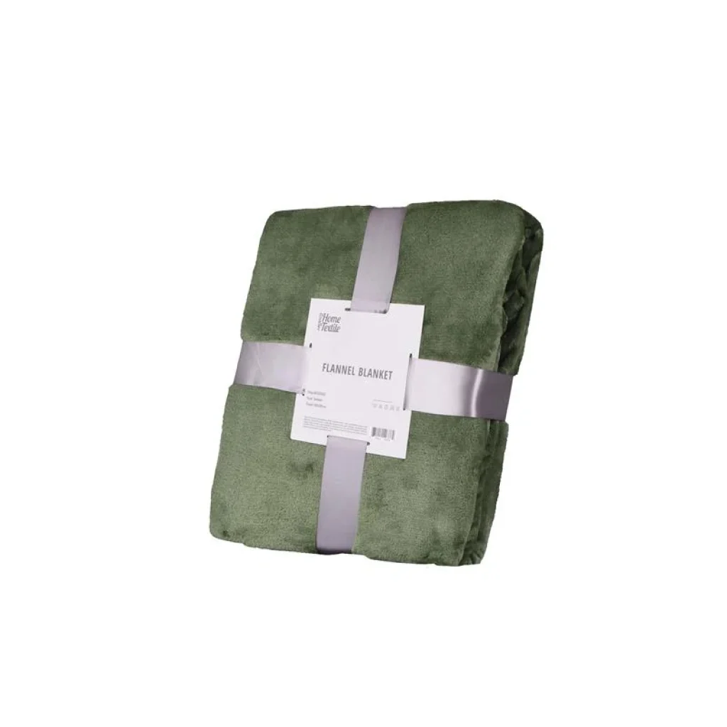Плед Ardesto Flannel, 200x220 см, 100% поліестер, зелений, ART0212SB UA