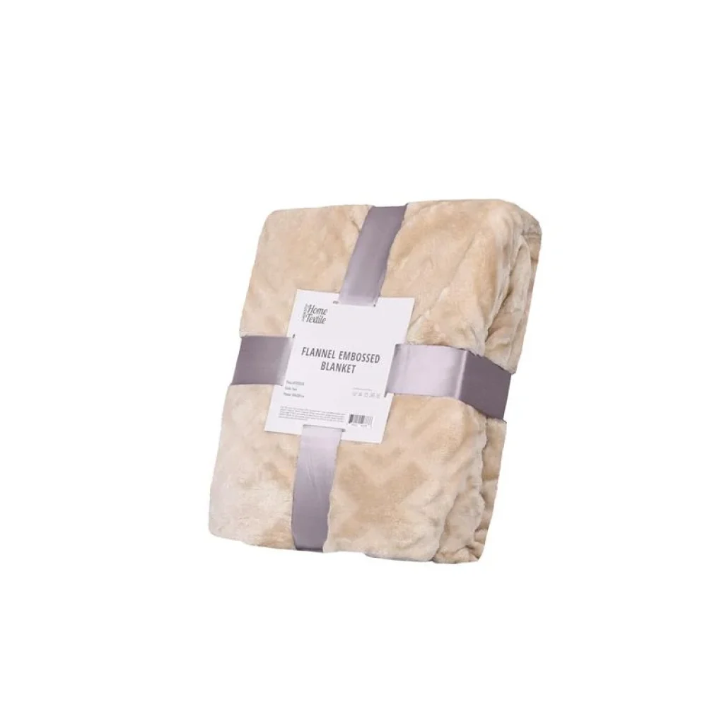 Плед Ardesto Embossed, 200х220см, 100% поліестер, тауп, ART0302EB UA