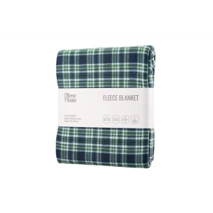 Плед Ardesto Fleece, 160х200 см, 100% поліестер, клітинка зелена, ART0702PB UA