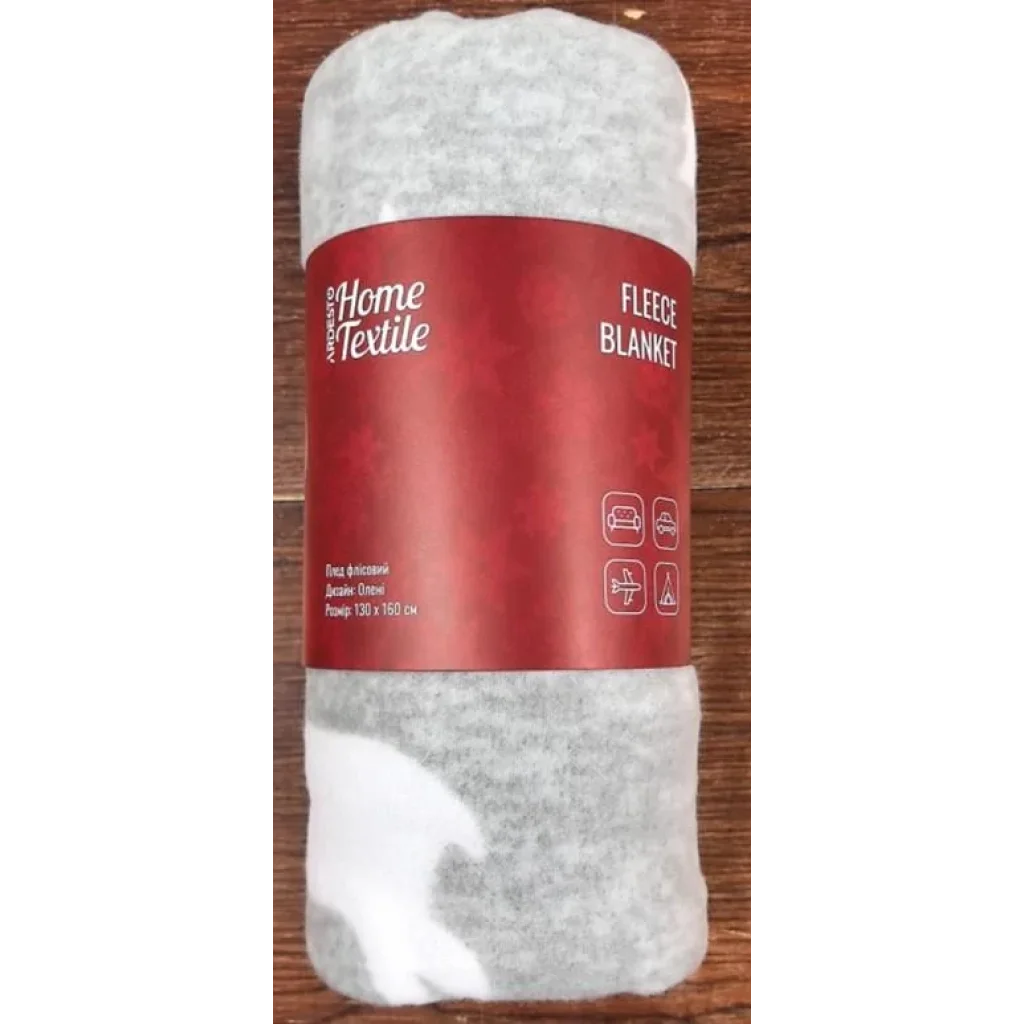 Плед Ardesto Fleece 130x160см, 100% поліестер, олені, ART0716PB UA