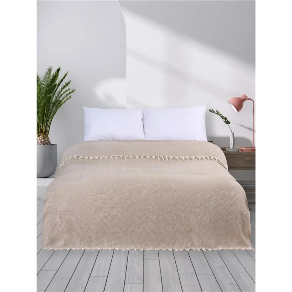 Плед Ardesto Summer 150х230см, 100% бавовна, бежевий, ART0915SE UA