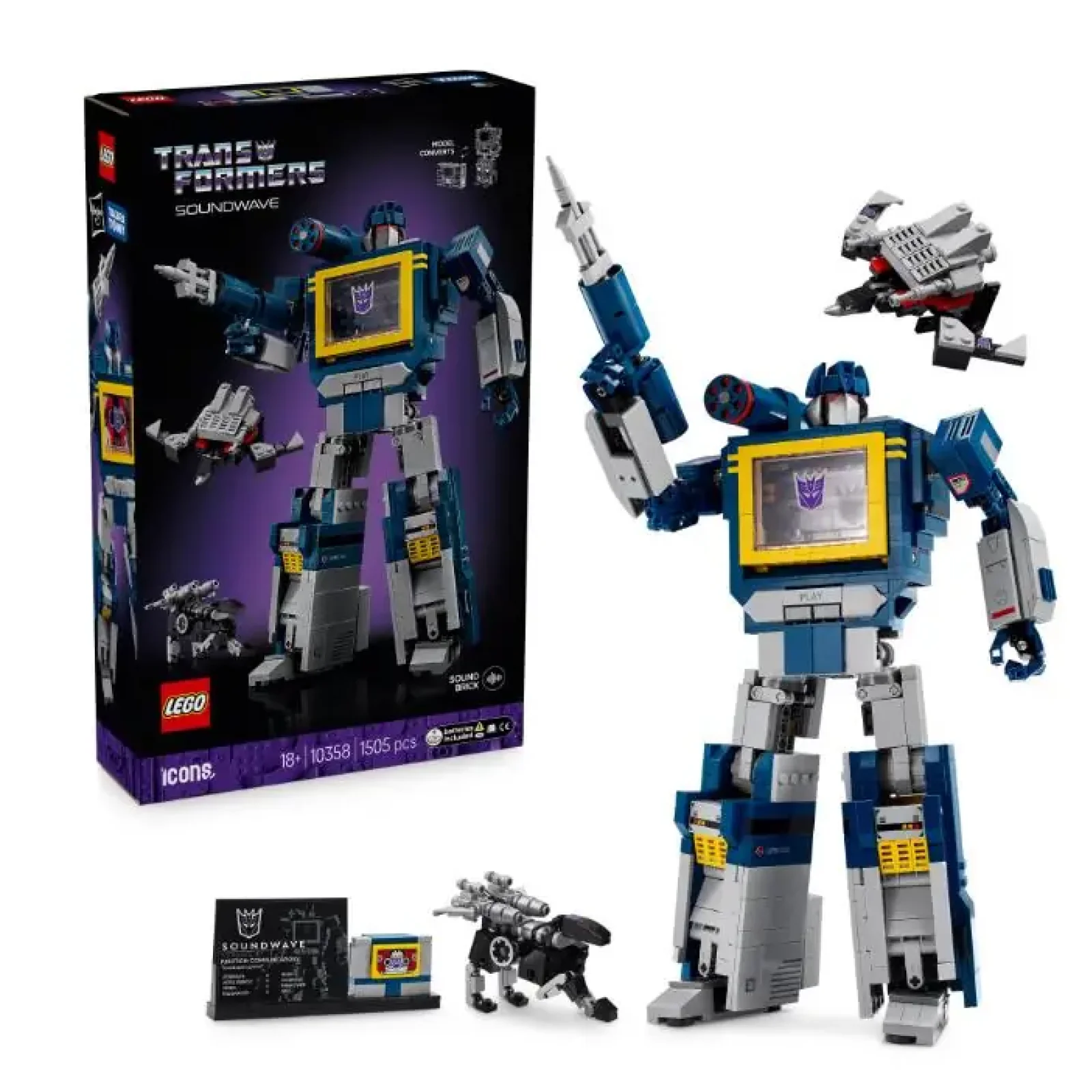 Конструктор LEGO Icons Transformers: Саундвейв (10358) UA