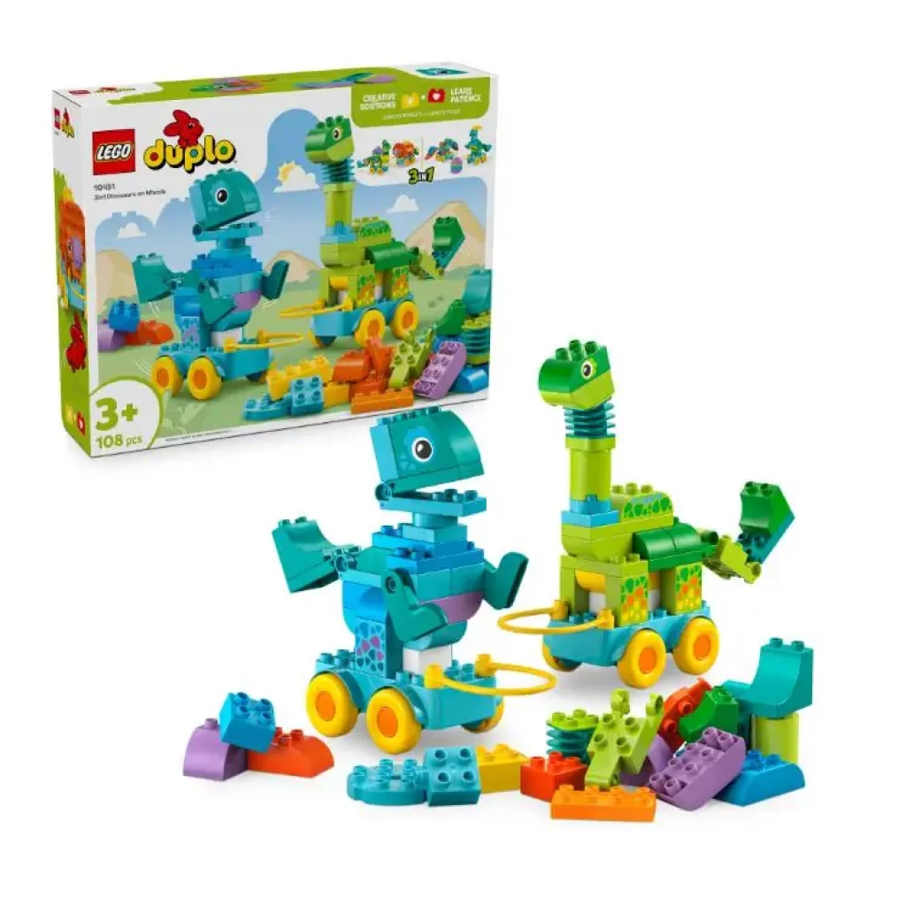 Конструктор LEGO DUPLO Town Динозаври на колесах 3в1 (10451) UA