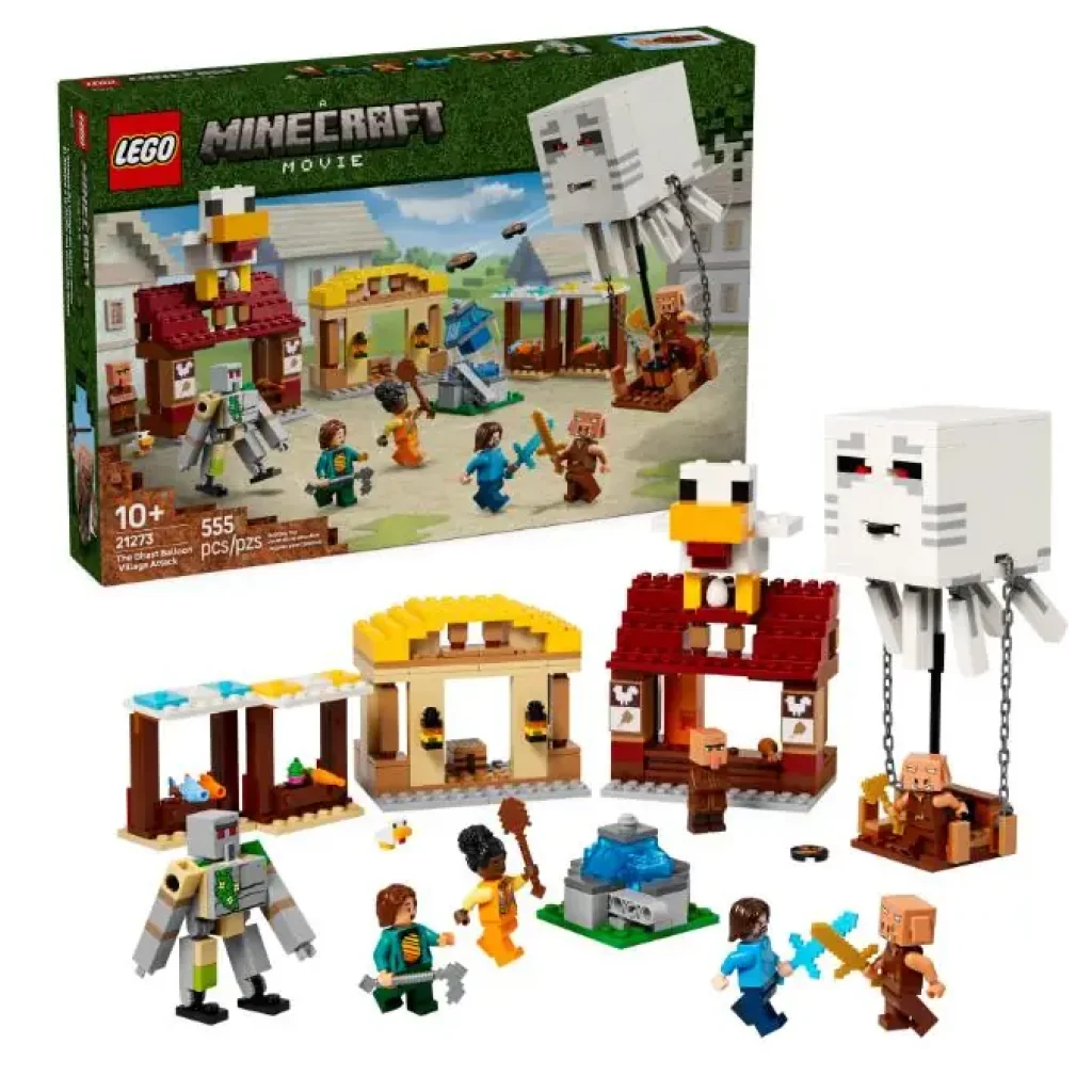 Конструктор LEGO Minecraft Напад на село з повітряною кулею Ґаст (21273) UA