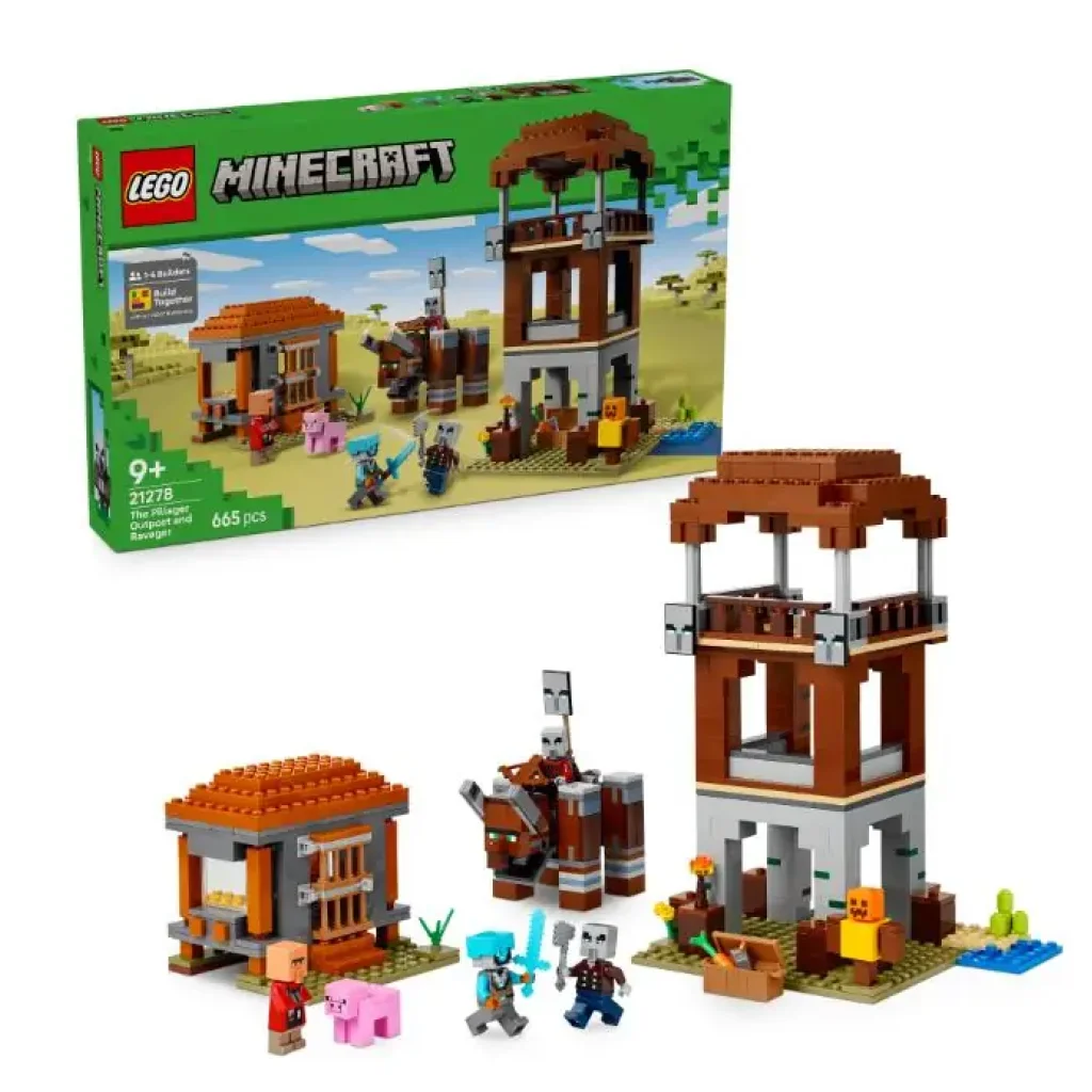 Конструктор LEGO Minecraft Аванпост розбійників та спустошувач (21278) UA