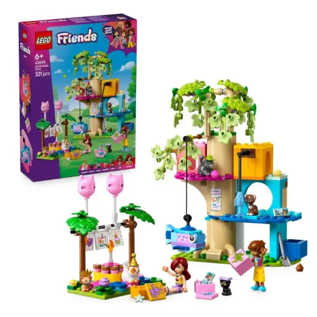 Конструктор LEGO Friends День народження кота і будинок на дереві (42666) UA