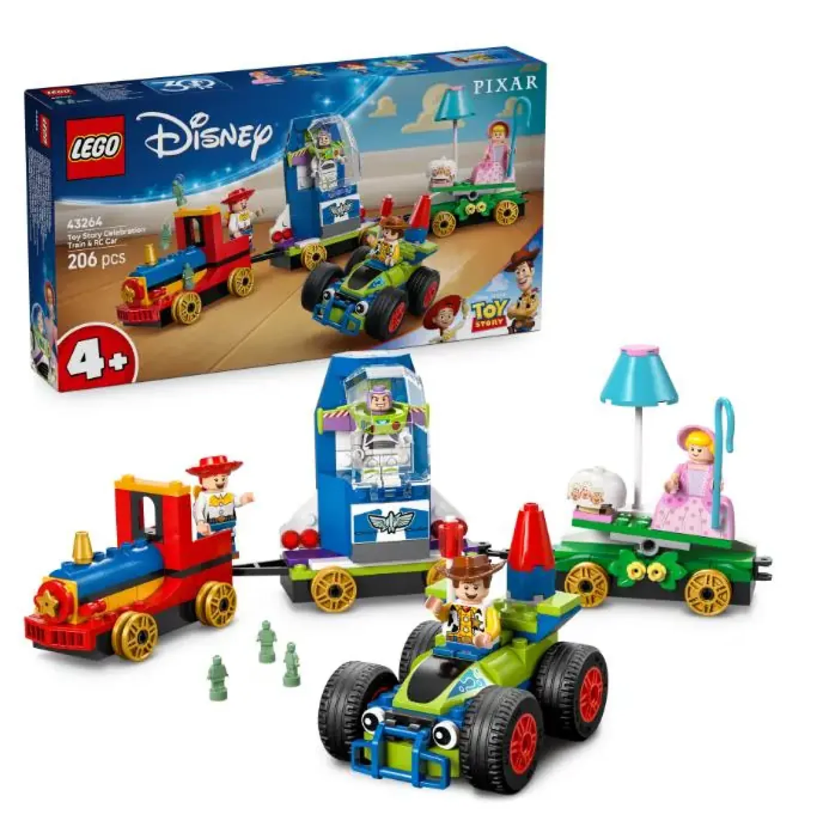 Конструктор LEGO Disney Pixar Святкування з Історії Іграшок: потяг і авто для перегонів (43264) UA