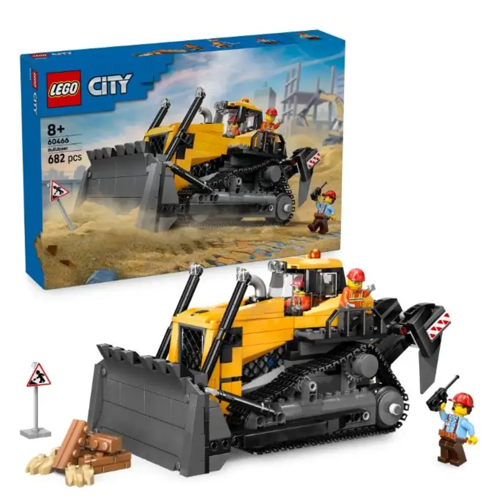 Конструктор LEGO City Жовтий бульдозер (60466) UA