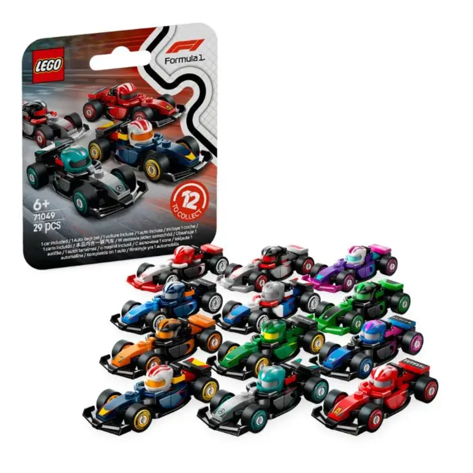 Конструктор LEGO Minifigures Колекційні автомобілі для перегонів F1 (71049) UA