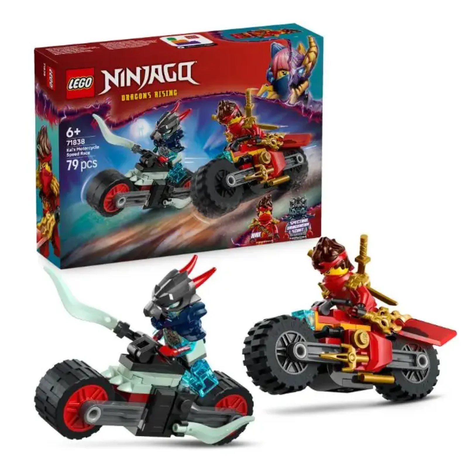 Конструктор LEGO Ninjago Швидкісні перегони Кая на мотоциклі (71838) UA