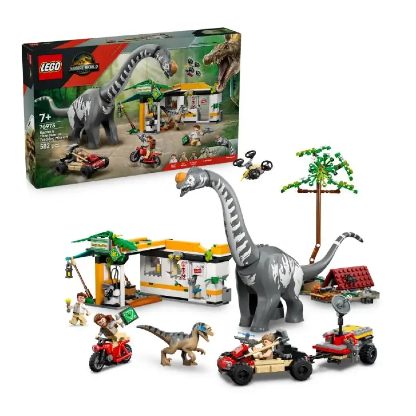 Конструктор LEGO Jurassic World Місія з відстеження раптора і титанозавра (76973) UA