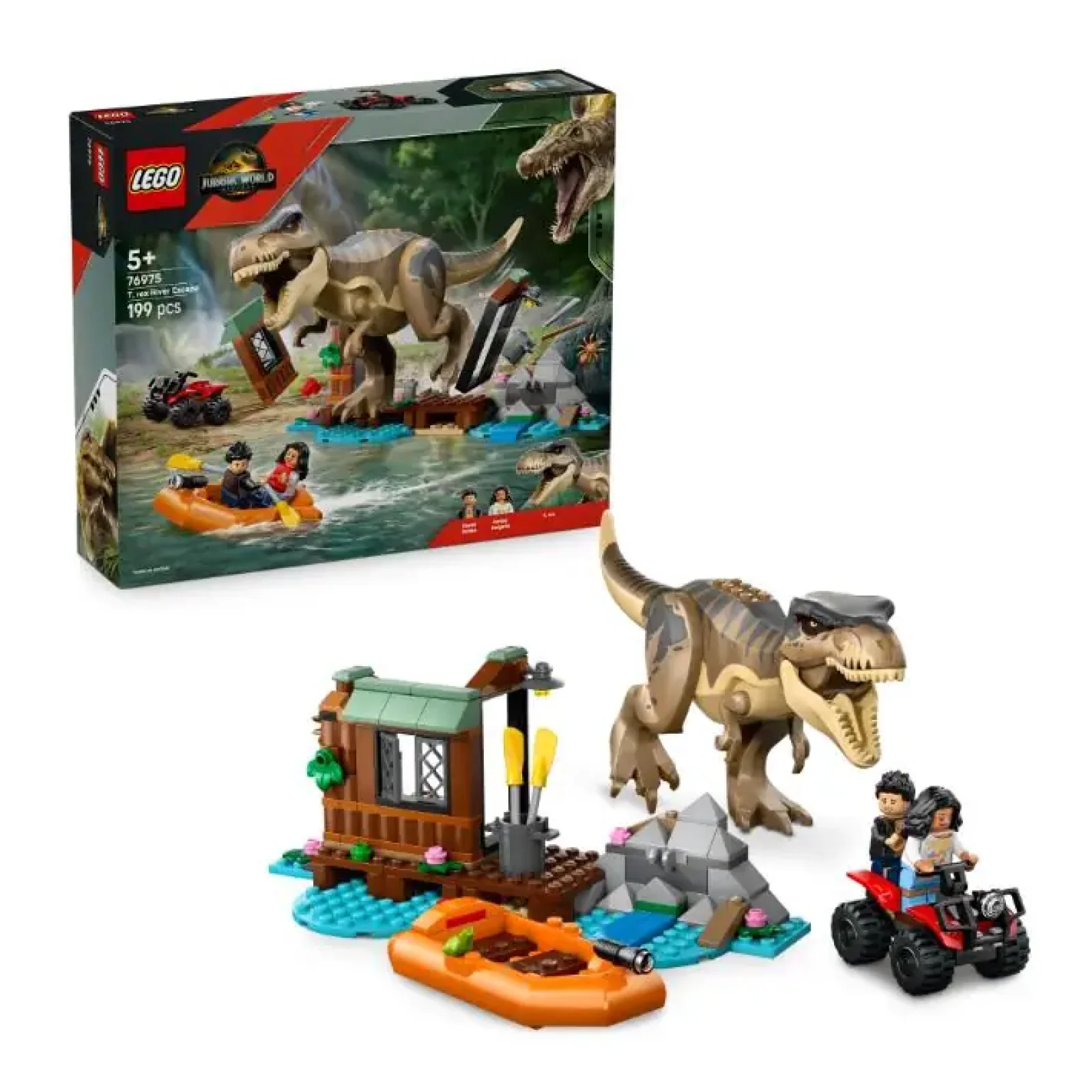 Конструктор LEGO Jurassic World Втеча річкою від тиранозавра (76975) UA