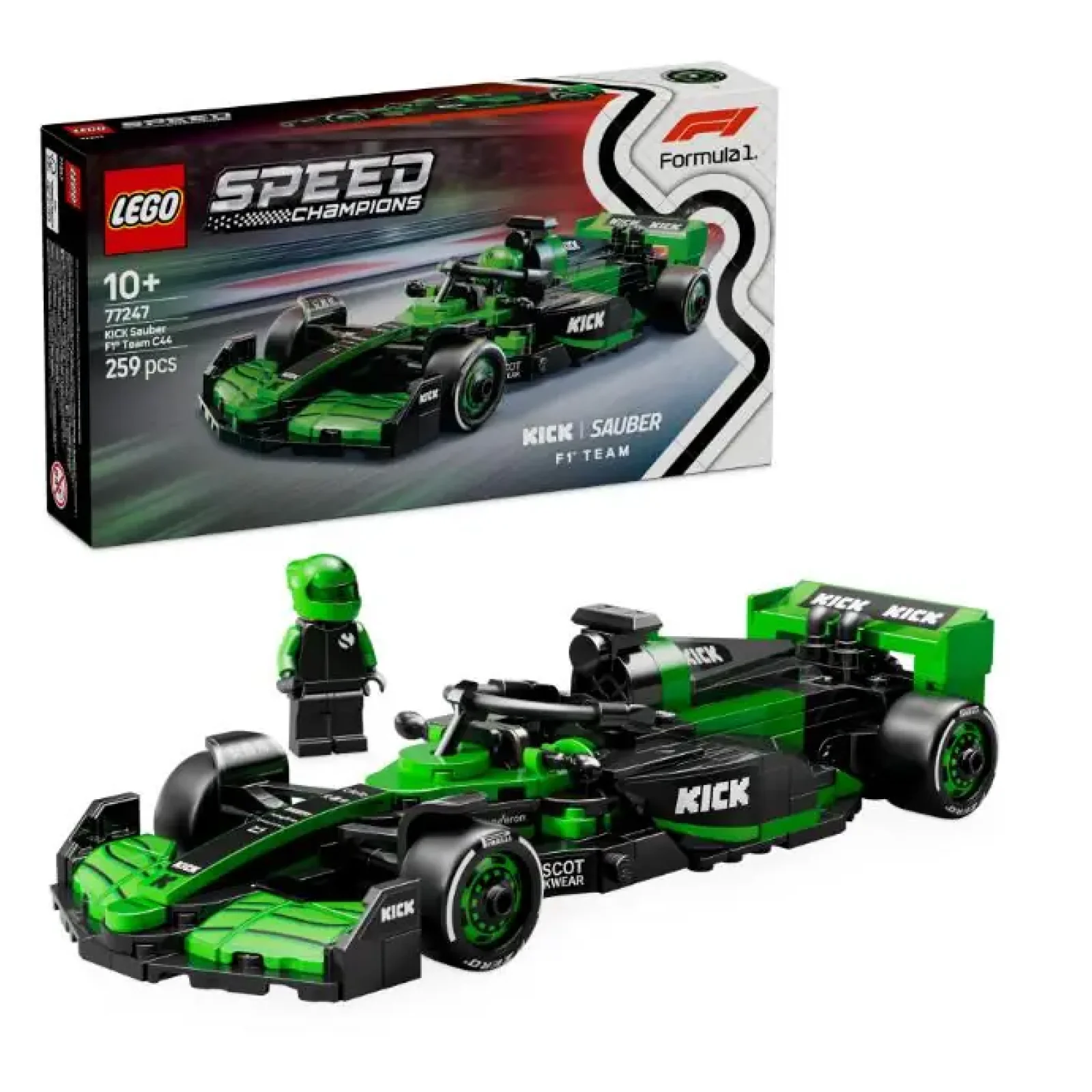 Конструктор LEGO Speed Champions Автомобіль для перегонів KICK Sauber F1® Team C44 (77247) UA