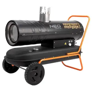 Теплова гармата дизельна Neo Tools, прямого нагріву, 30кВт, 280м2, 850м3/год, димохід 120мм, IPX2, чорний, 30кг (90-087) UA