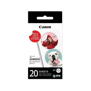 Папір Canon ZINK™ 1.3" у вигляді круглих наліпок, 20 арк. (4967C003) UA