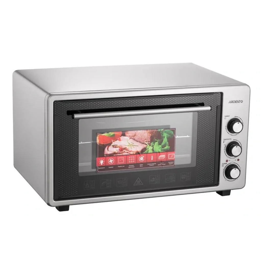 Электрическая мини-печь Ardesto MEO-S45FGG - 1600Вт/45 л./конвекция/таймер/двойное стекло/серая UA