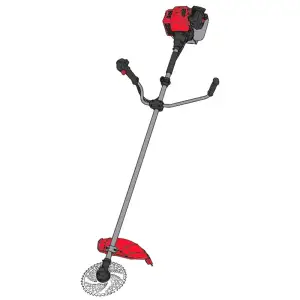 Тример садовий бензиновий Vitals Master BK 523n ES 1.5кВт/2.0к.с. 52см3 25.5см ніж/ліска 43см електростартер 9.7кг (243552) UA