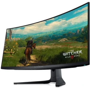 Монітор DELL 34" AW3423DWF HDMI, 2xDP, USB3.2, Audio, QD-OLED, 3440x1440, 21:9, 165Hz, 0.1ms, sRGB 149%, Delta E<2, CURVED, FreeSync, HAS, HDR400, 210-BFRQ UA