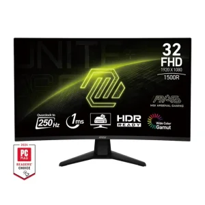 Монитор MSI 31.5" MAG 32C6X 2xHDMI, DP, Audio, VA, 250Hz, 1ms, sRGB 101%, CURVED, AdaptiveSync, 9S6-3DD41M-010 UA