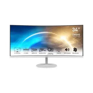 Монітор MSI 34" PRO MP341CQW 2xHDMI, DP, MM, VA, 3440x1440, 21:9, 100Hz, 4ms, sRGB 116%, CURVED, FreeSync, 9S6-3PB2CT-007 UA