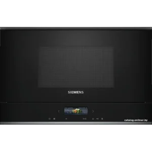 Мікрохвильова піч Siemens вбудовувана, 21л, електр. управл., 900Вт, гриль, дисплей, чорний, BE732L1B1 UA