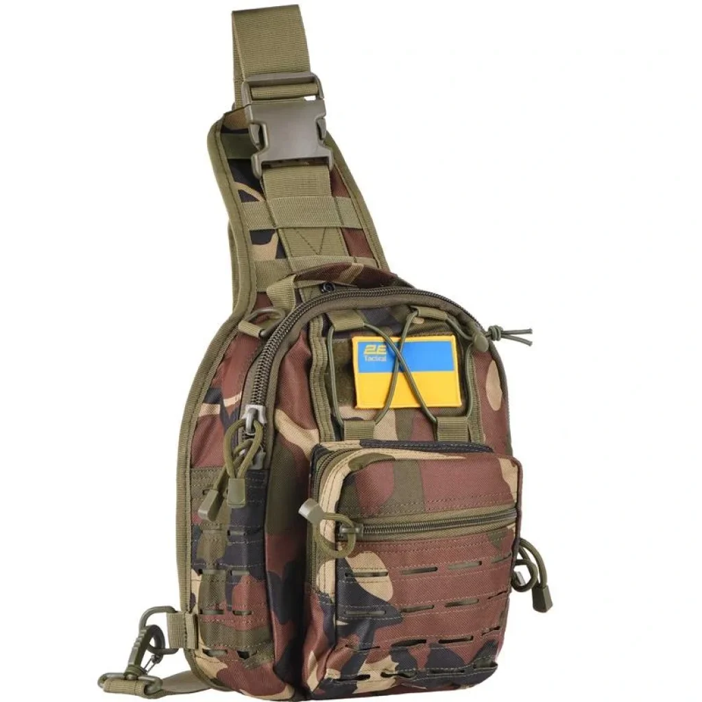 Сумка Слинг 2Е Tactical Laser Cut 2.5л темный камуфляж 2E-MILSLIBAG-Y09L-WC UA