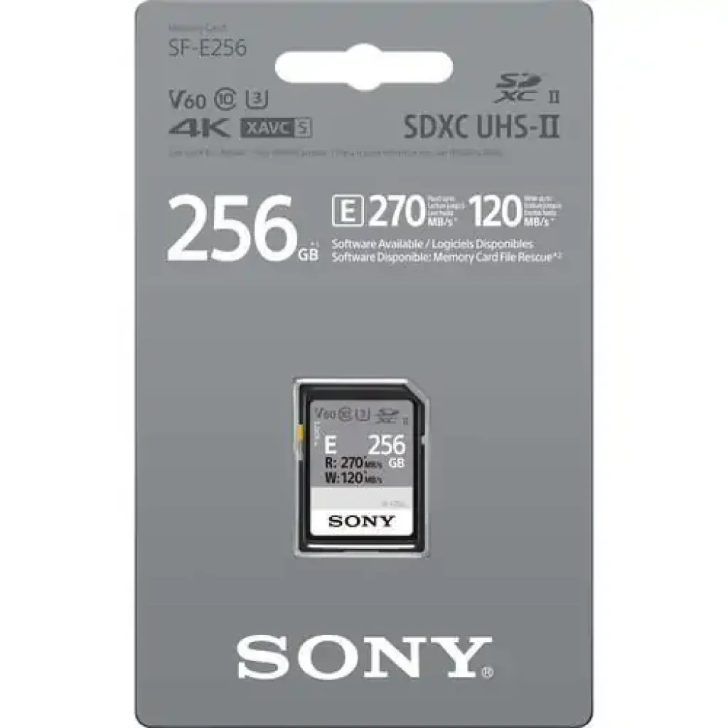 Карта пам'яті Sony SDXC 256GB C10 UHS-II U3 V60 R270/W120MB/s Entry (SFE256.ET4) UA