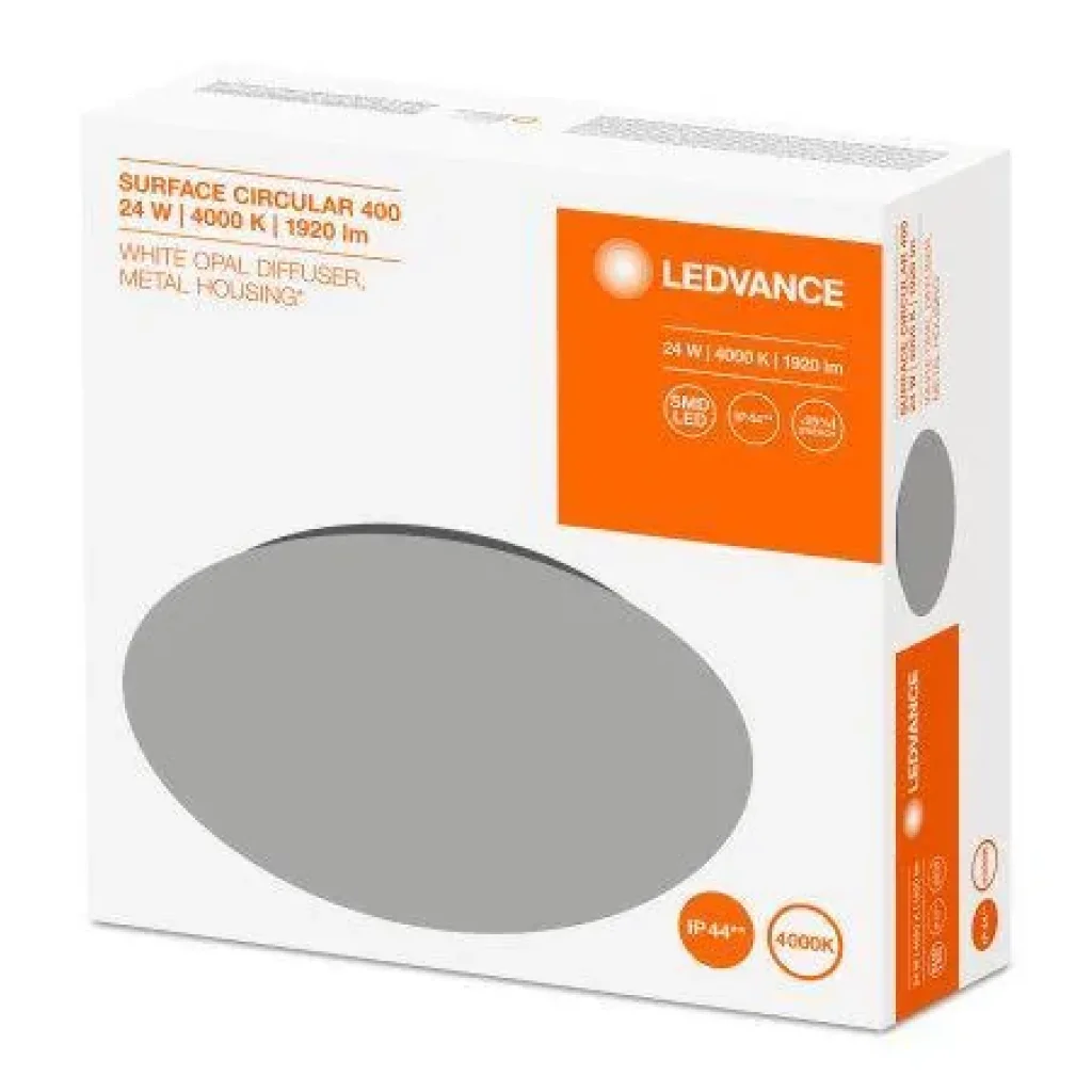 Світильник накладний LEDVANCE SF CIRCULAR LED 24Вт 1920Лм 4000K 400мм IP44 білий, 4058075618046 UA