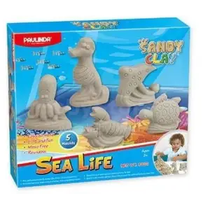 Пісок для творчості Paulinda Sandy clay Морське життя-тварини 300г 5 од PL-140017 UA