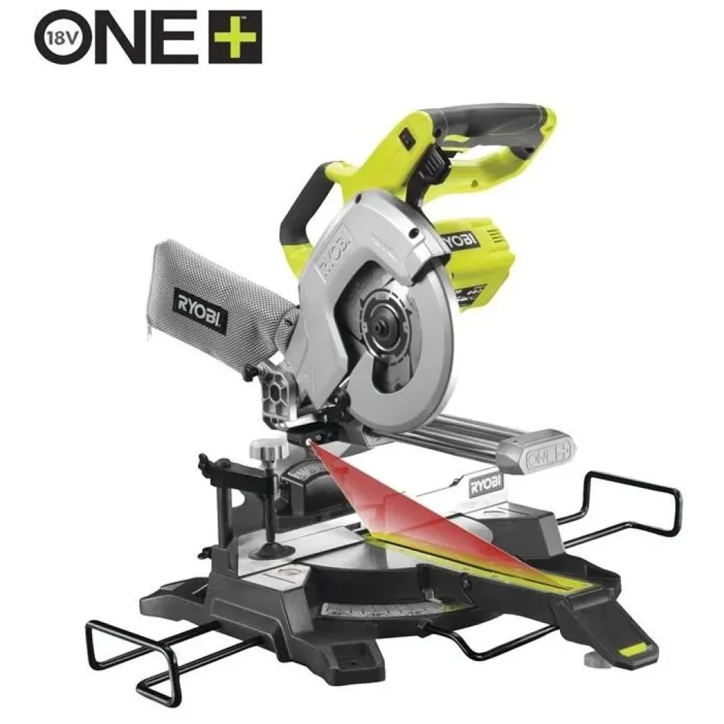 Пила торцювальна акумуляторна Ryobi ONE+ R18MS216-0 18В диск 216мм лазер 14.4кг без АКБ та ЗП, 5133003597 UA