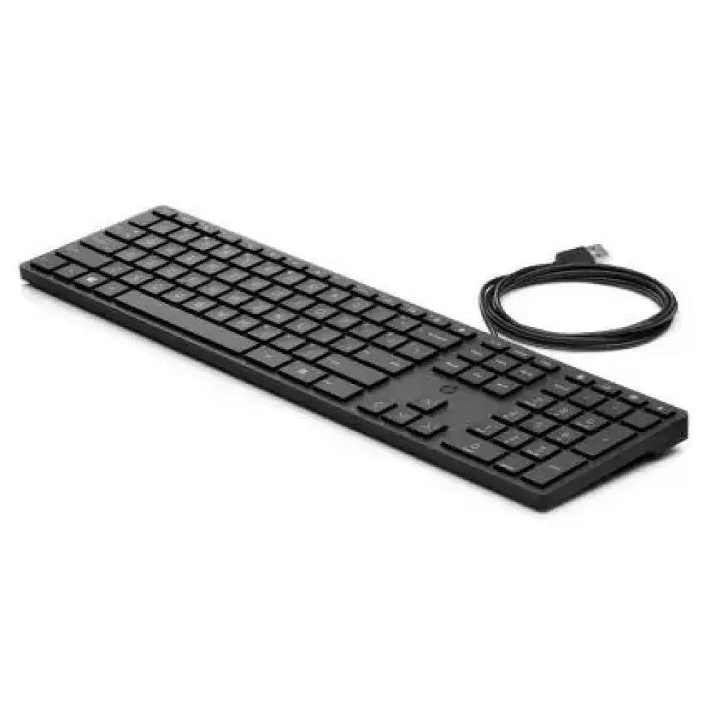 Клавіатура мембранна НР 320K, 109key, USB-A, EN/UK, чорний (9SR37AA) UA